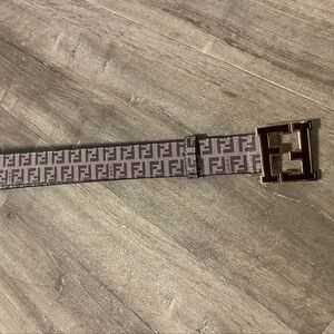 Fendi Brown Logo Belt Bag